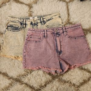 Madden NYC Neon Jean Shorts (2)